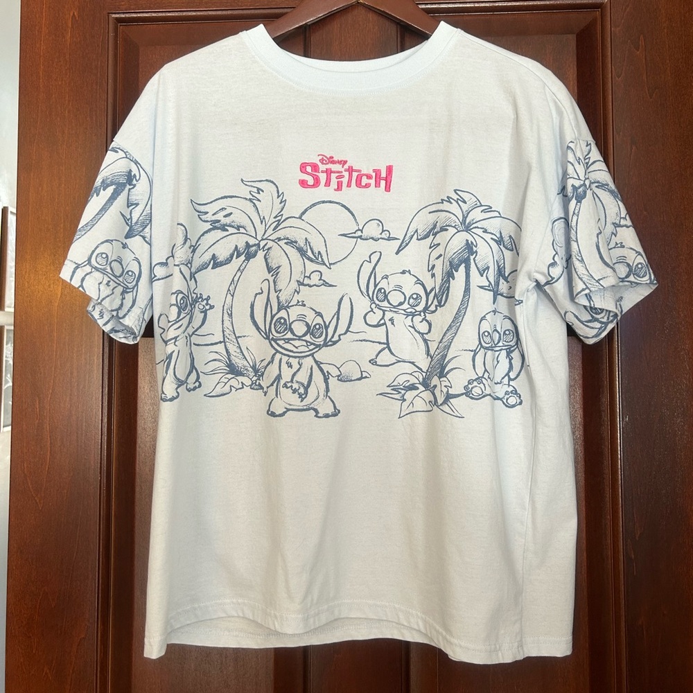 Disney Stitch Graphic Tee Sketch Print Lilo & Stitch Shirt Size M